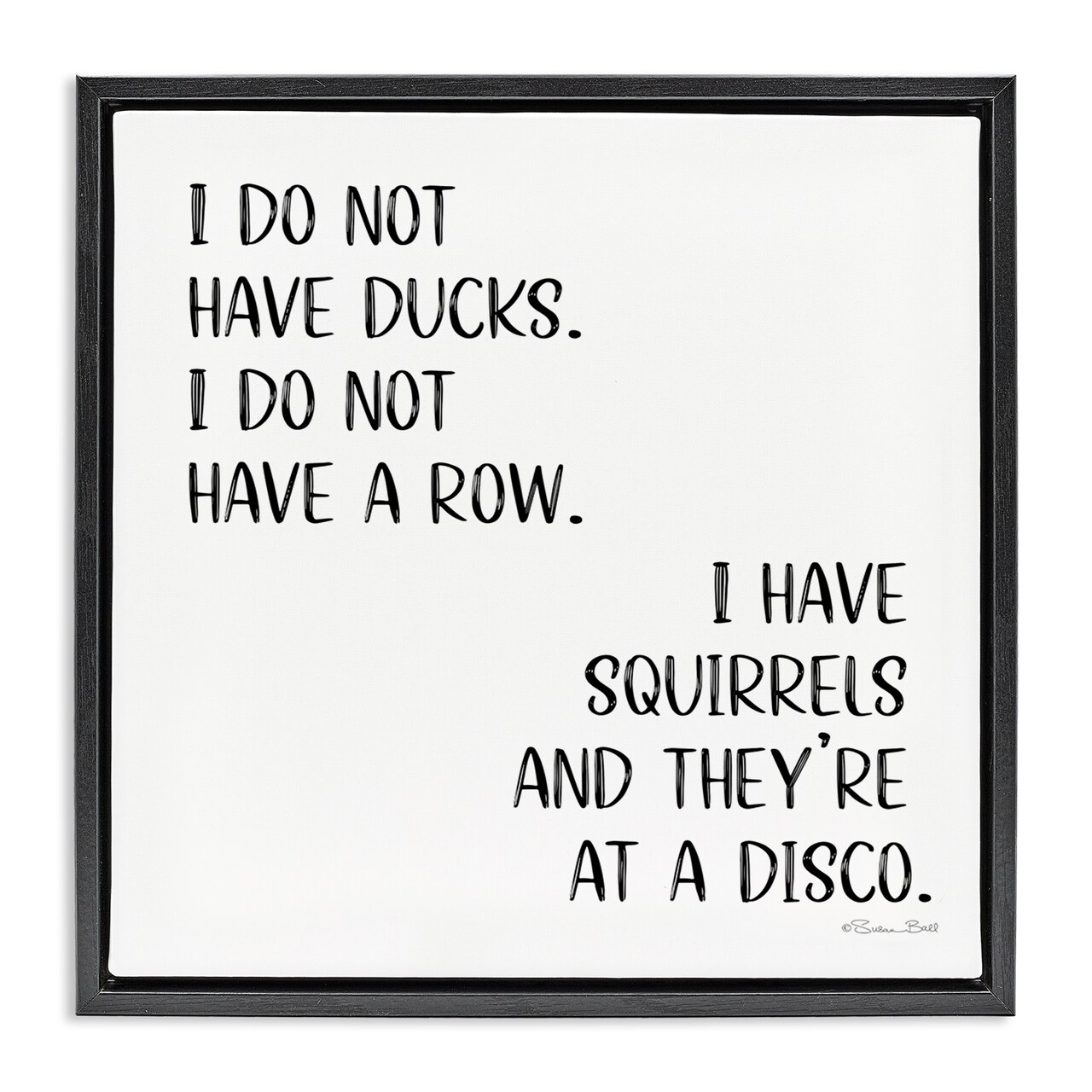 Stupell Industries Sassy Squirrels At Disco Framed Floater Canvas Wall Art Design by Susan Ball